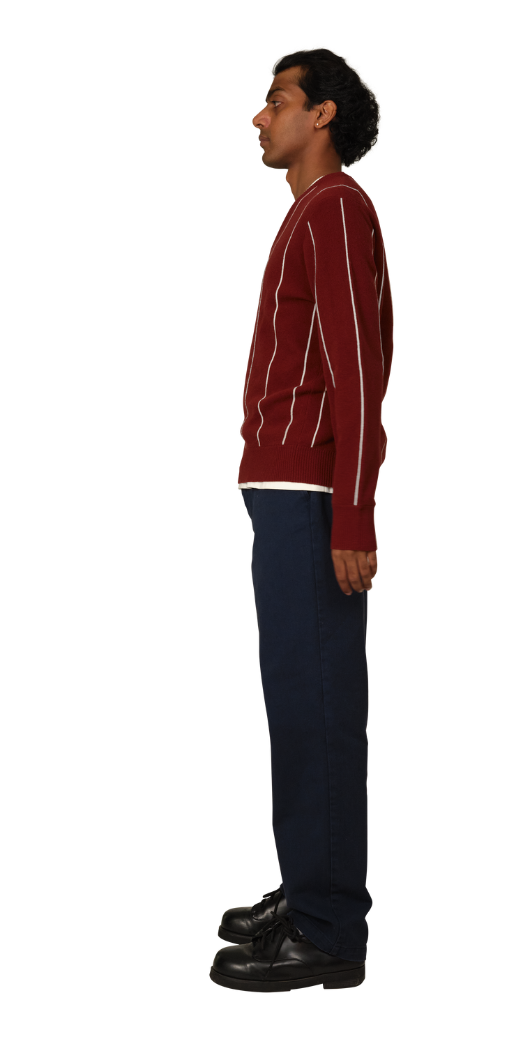 Maroon / White