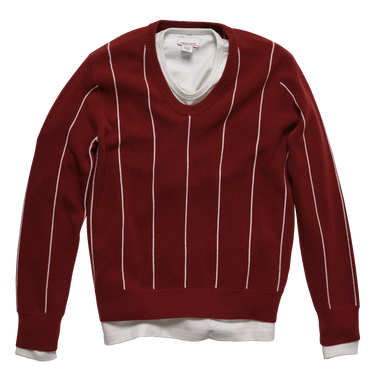 Maroon / White