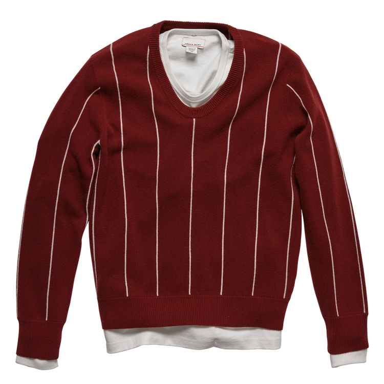 Maroon / White