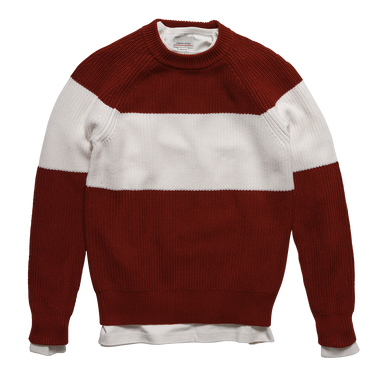 Maroon/White Stripe