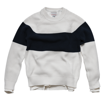 White/Navy Stripe