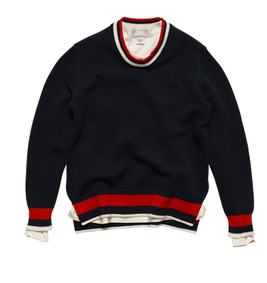 Navy with Red/White Stripe